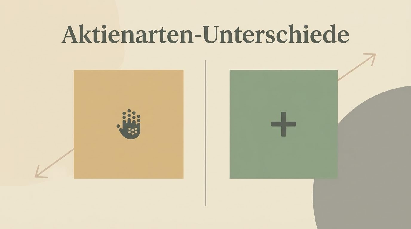 Zwei nebeneinander gestellte Anteilsquadrate als Gegenüberstellung von Stamm- und Vorzugsaktien